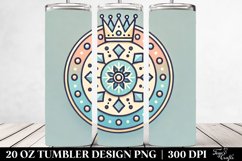 Colorful Crown Artwork, Transparent 20 Oz Tumbler Product Image 2
