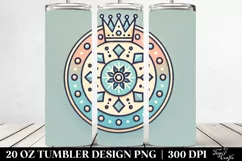 Colorful Crown Artwork, Transparent 20 Oz Tumbler Product Image 2