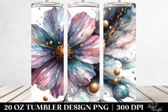 Shiny Cosmos with Golden Insertions | 20 Oz Tumbler Product Image 2