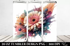 Abstract Gerbera Clipart 20 Oz Tumbler Product Image 2
