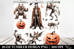Simple Funny Halloween Clipart 20 Oz Tumbler Product Image 2