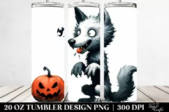 Funny Werewolf Halloween Clipart 20 Oz Tumbler Product Image 2