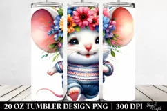 Cute Baby Mouse Running, High-Res 20 Oz Tumbler Product Image 2