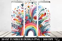 Colorful Whimsical Rainbow | 20 Oz Tumbler Product Image 2