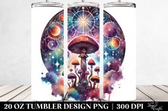 Vibrant Magical Mushroom Clipart, Transparent 20 Oz Tumbler Product Image 2
