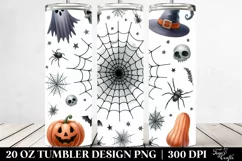 Funny Cobweb Halloween Clipart 20 Oz Tumbler Product Image 2