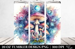Vibrant Magical Mushroom Clipart, Transparent 20 Oz Tumbler Product Image 2