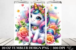 Vibrant Baby Unicorn 20 oz Tumbler Product Image 2