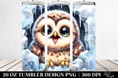 Excited Baby Owl Coming from Icy Wall Product Image 2