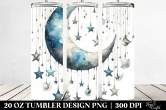 Half Moon Stars Watercolor Whimsical | 20 oz Tumbler Product Image 2