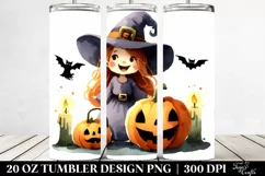 Very Simple Witch Clipart 20 Oz Tumbler Product Image 2
