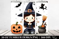 Funny Witch Halloween Clipart 20 Oz Tumbler Product Image 2