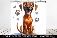 Funny Baby Rhodesian Ridgeback Cartoon | 20 oz Tumbler Product Image 2