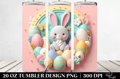 Cute Bunny Clipart, Transparent 20 Oz Tumbler Product Image 2
