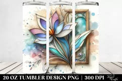 Wooden Stained Snowdrop Clipart, Transparent 20 Oz Tumbler Product Image 2