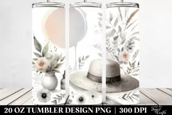 Watercolor Simple Hat | 20 oz Tumbler Product Image 2
