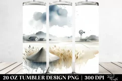 Watercolor Simple Hat | 20 oz Tumbler Product Image 2