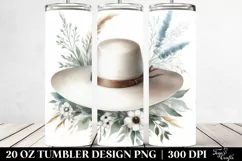 Watercolor Simple Hat | 20 oz Tumbler Product Image 2