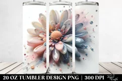 Glossy Daisy with Pastel Finish, 20 Oz Tumbler Product Image 2