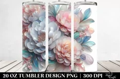 Abstract Peony, Transparent 20 Oz Tumbler Product Image 2