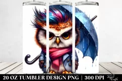 Agressive Baby Owl Sit | 20 oz Tumbler Product Image 2