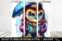 Agressive Baby Owl Sit | 20 oz Tumbler Product Image 2