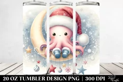 Vintage Baby Octopus Digital Painting | 20 oz Tumbler Product Image 2