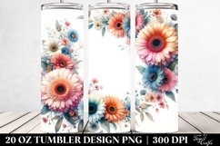 colorfull Floral Frame | 20 oz Tumbler Product Image 2