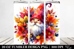 Vibrant Autumn Gnome | 20 Oz Tumbler Product Image 2