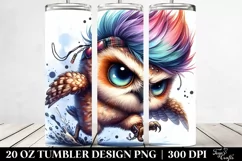 Aggressive Baby Owl Running 20 Oz Tumbler Product Image 2