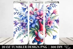 Cute Floating Gnome with Lobelia | 20 Oz Tumbler Product Image 2