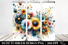 Colorful Sunflower Abstract | 20 oz Tumbler Product Image 2