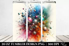 Colorful Watercolor Particles | 20 Oz Tumbler Product Image 2