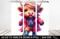 Contempt Highland Cow Raincoat PNG Product Image 2