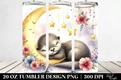Colorful Baby Otter Sleeping | 20 Oz Tumbler Product Image 2