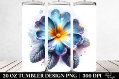 20 Oz Tumbler Sublimation | Glossy Primrose Watercolor Product Image 2