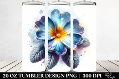 20 Oz Tumbler Sublimation | Glossy Primrose Watercolor Product Image 2