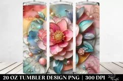 Colorful Camellia | 20 Oz Tumbler Product Image 2