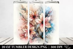 Wooden Cherry Blossom Clipart, Transparent 20 Oz Tumbler Product Image 2