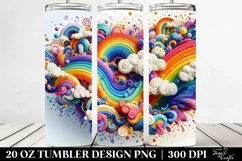 Colorfull Rainbow Clouds | 20 Oz Tumbler Product Image 2