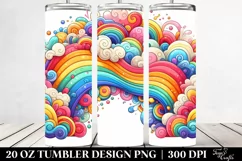 Colorful Rainbow Clouds | 20 Oz Tumbler Product Image 2