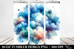 Colorful Watercolor Cloud | 20 Oz Tumbler Product Image 2