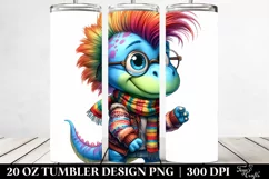 Goofy Baby Dinosaur Winter PNG Product Image 2