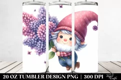 Cute Watercolor Gnome | 20 Oz Tumbler Product Image 2