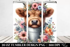 Cute Baby Highland Cow Tumbler Product Image 2