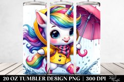 Cute Baby Unicorn Running | 20 oz Tumbler Product Image 2