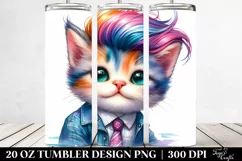 Cute Baby Cat Posing, High-Res 20 Oz Tumbler Product Image 2