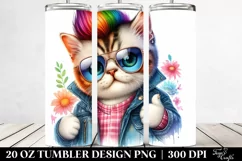 Cute Baby Cat Posing, High-Res 20 Oz Tumbler Product Image 2