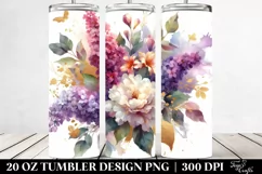 Gold Foil Lilac Splash | 20 Oz Tumbler Product Image 2