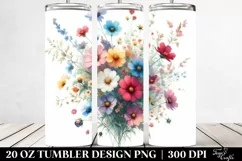 Colorful Wild Flowers | 20 oz Tumbler Product Image 2